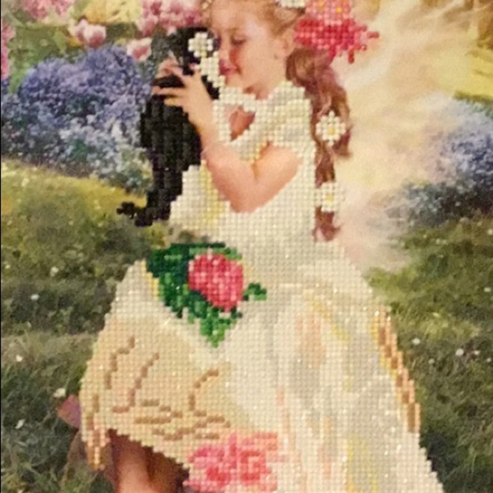 Diamond painting without frame